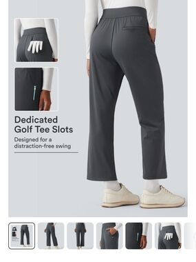 HALARA Straight-Leg Golf Pants in Charcoal